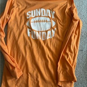 Cat & Jack Orange 'Sunday Funday' Long Sleeve Tee